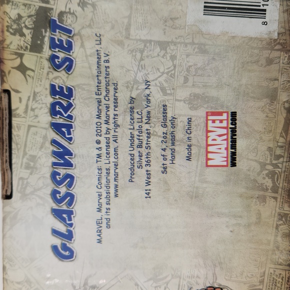 MARVEL Set of 4 2 Oz glasses: Hulk, Capt. AMERICA, Iron Man, 2010 - Picture 6 of 17